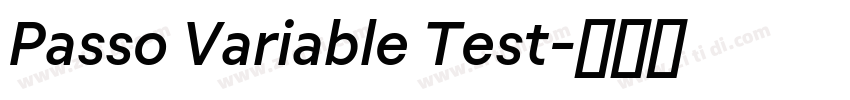 Passo Variable Test字体转换 Passo Variable Test字体转换